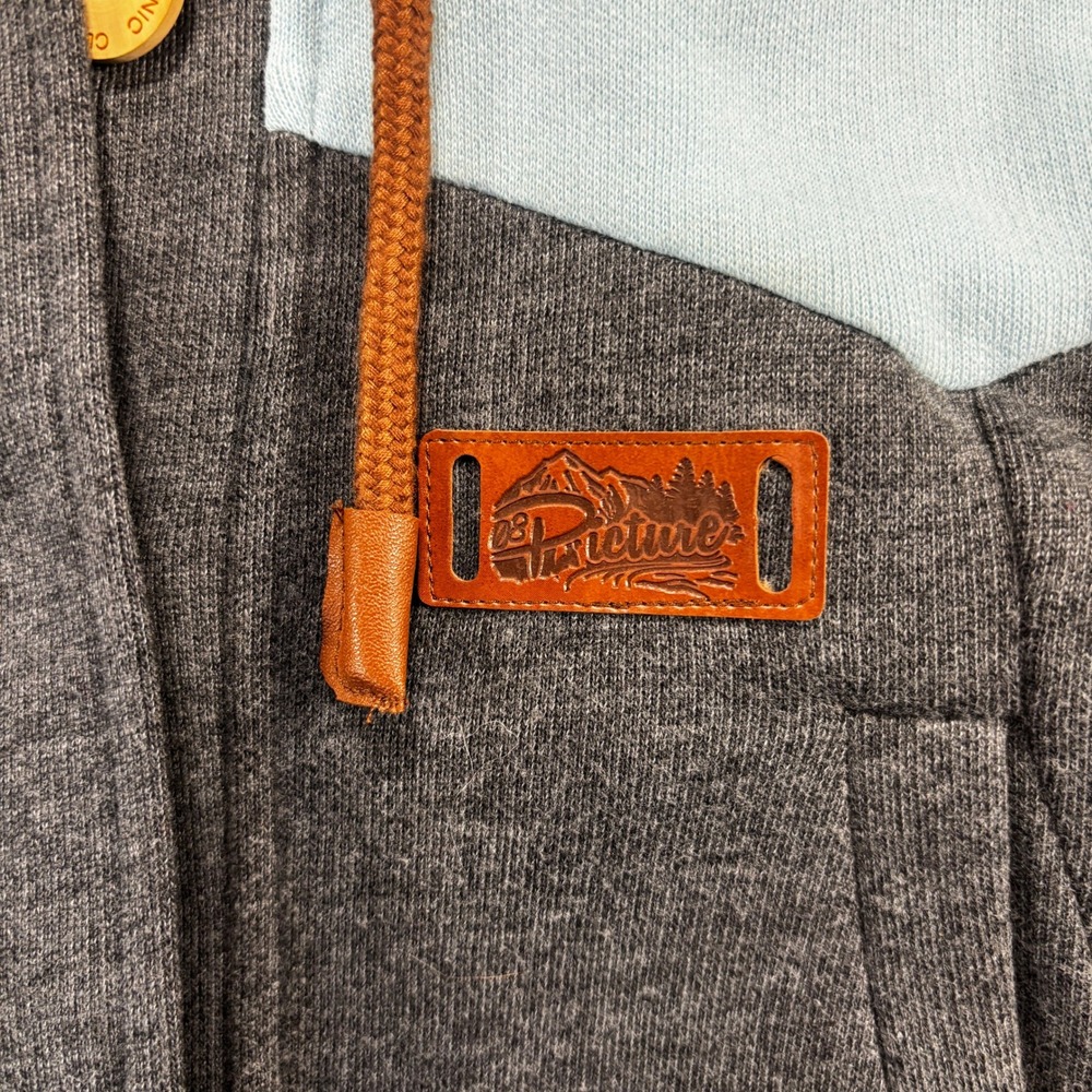 Picture Organic Clothing Sherpa Lined Hoodie‎ Jacket Women s Charcoal Blue - Picture 6 of 12